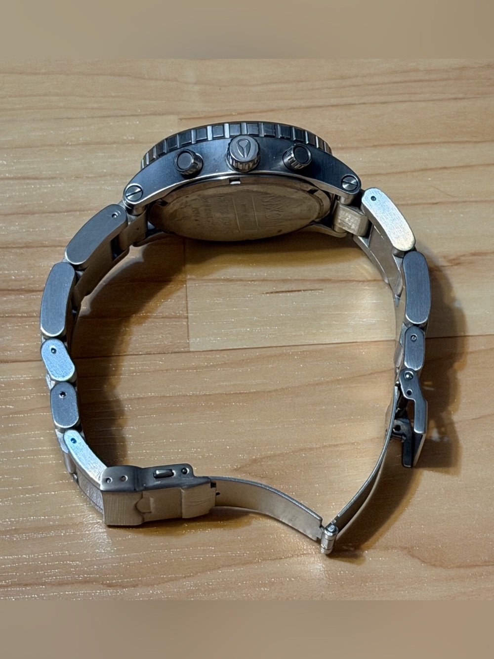 Nixon The 42-20 Chrono Minimize Silver White Chronograph Men's Analog Watch RUNS - Picture 8 of 9